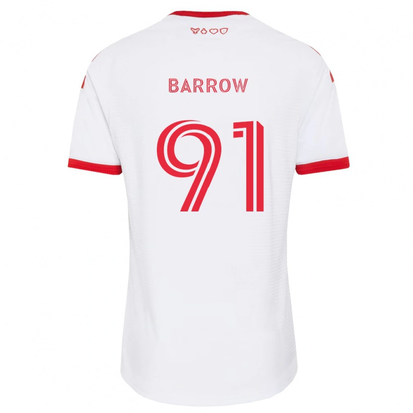 Danxen Uomo Maglia Dékwon Barrow #91 Bianco Rosso Nero Kit Gara Away 2026/27 Maglietta