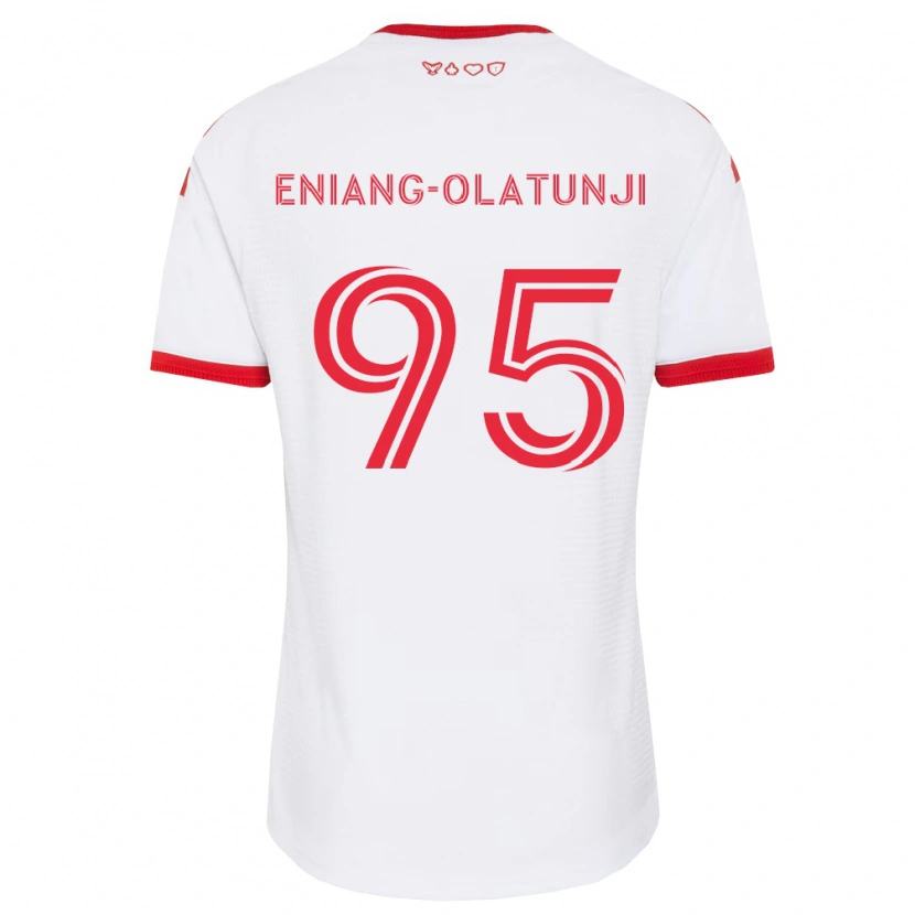 Danxen Uomo Maglia Daniel Eniang-Olatunji #95 Bianco Rosso Nero Kit Gara Away 2026/27 Maglietta