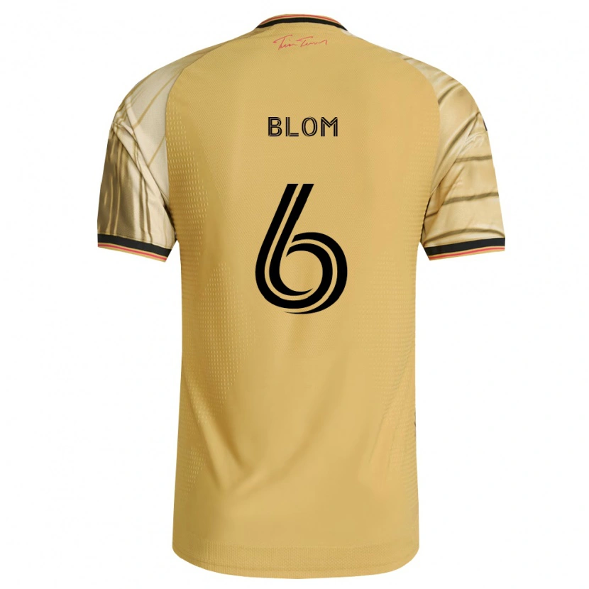 Danxen Uomo Maglia Njabulo Blom #6 Marrone Giallo Nero Kit Gara Away 2026/27 Maglietta