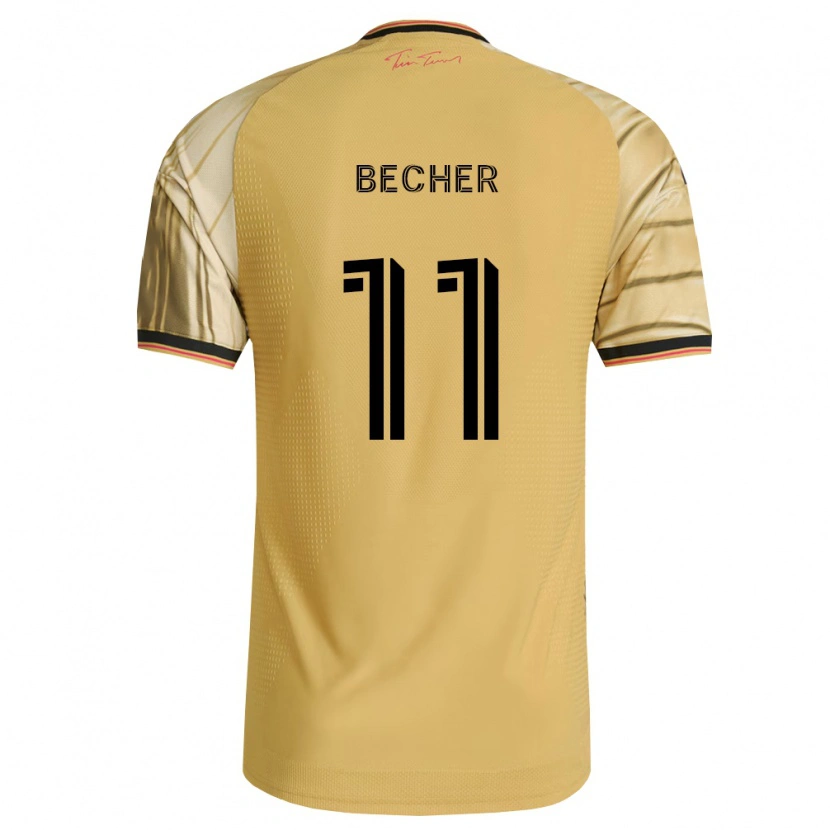 Danxen Uomo Maglia Simon Becher #11 Marrone Giallo Nero Kit Gara Away 2026/27 Maglietta