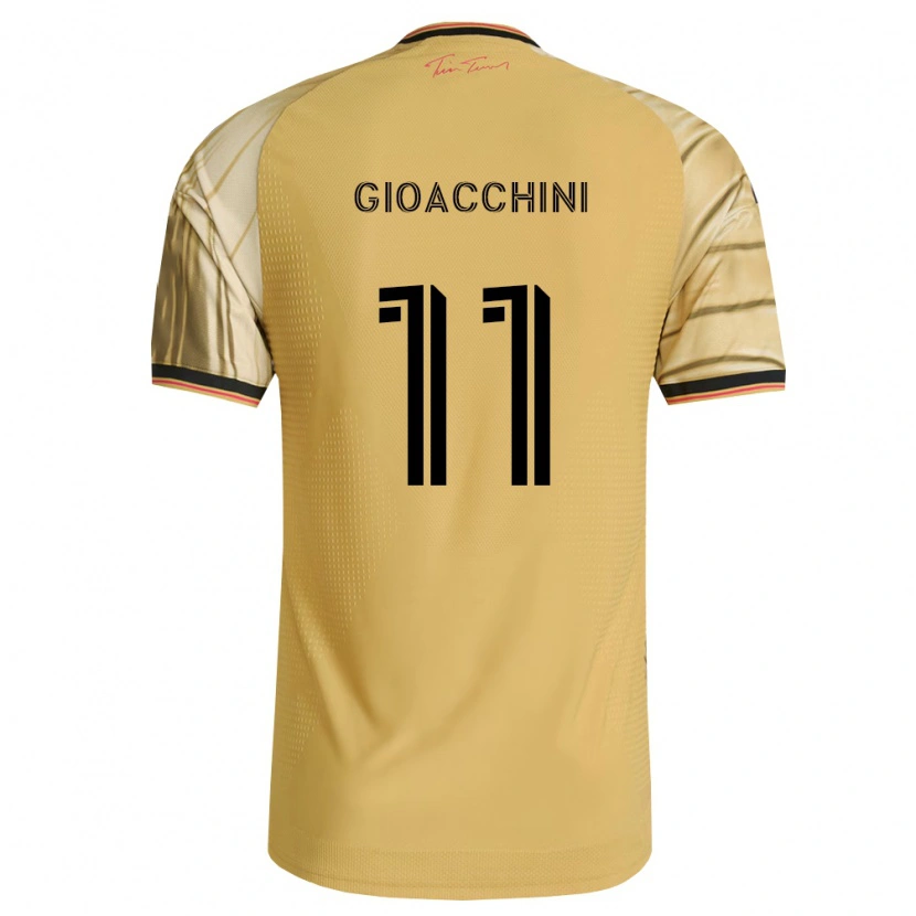 Danxen Uomo Maglia Nicholas Gioacchini #11 Marrone Giallo Nero Kit Gara Away 2026/27 Maglietta