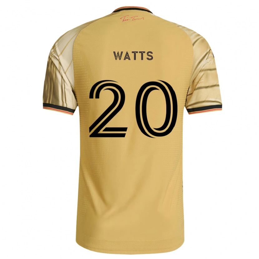 Danxen Uomo Maglia Akil Watts #20 Marrone Giallo Nero Kit Gara Away 2026/27 Maglietta