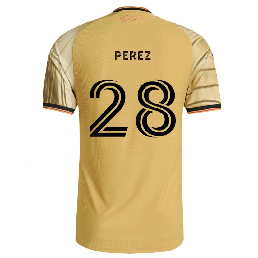 Danxen Uomo Maglia Miguel Perez #28 Marrone Giallo Nero Kit Gara Away 2026/27 Maglietta