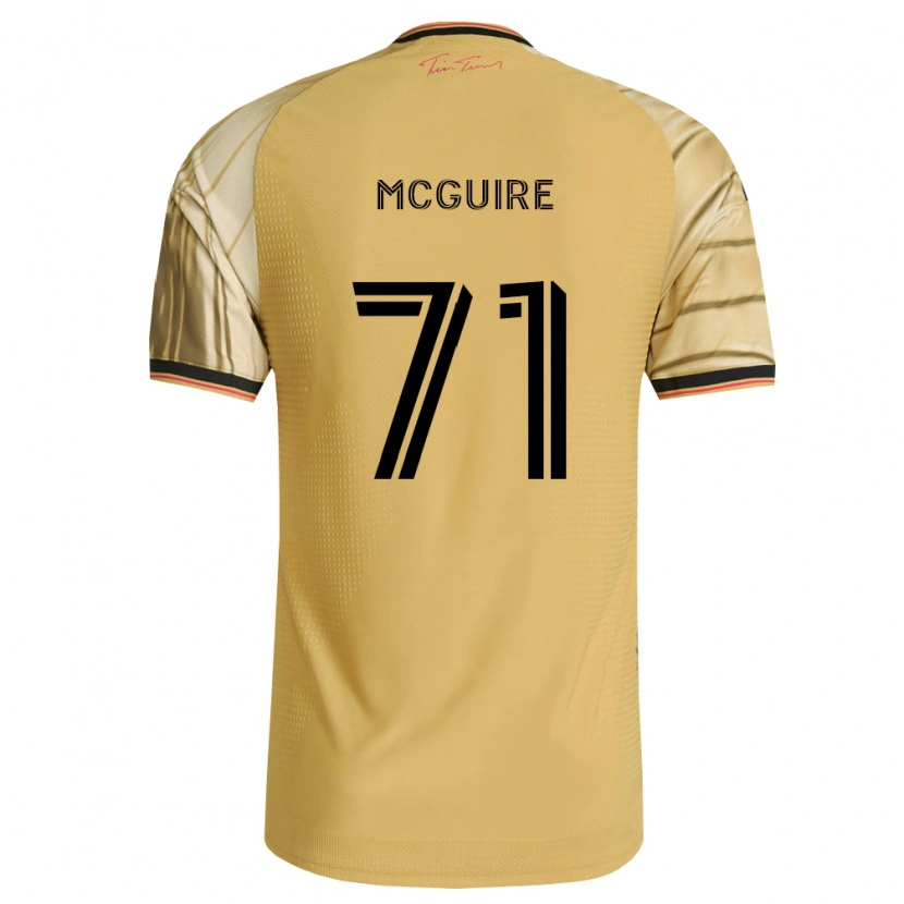 Danxen Uomo Maglia Nolan Mcguire #71 Marrone Giallo Nero Kit Gara Away 2026/27 Maglietta