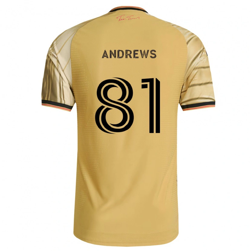 Danxen Uomo Maglia Joe Andrews #81 Marrone Giallo Nero Kit Gara Away 2026/27 Maglietta