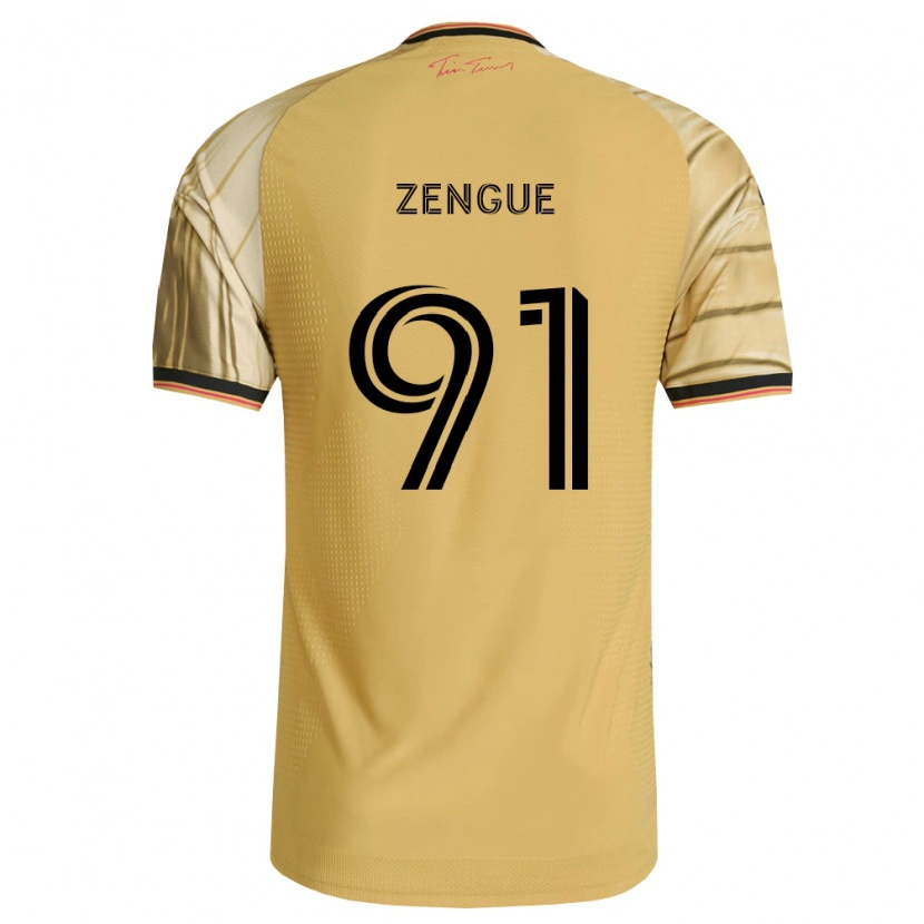 Danxen Uomo Maglia Zach Zengue #91 Marrone Giallo Nero Kit Gara Away 2026/27 Maglietta
