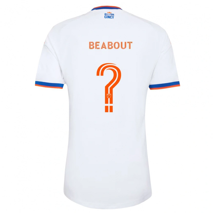Danxen Uomo Maglia Oli Beabout #0 Bianco Blu Navy Arancio Kit Gara Away 2026/27 Maglietta