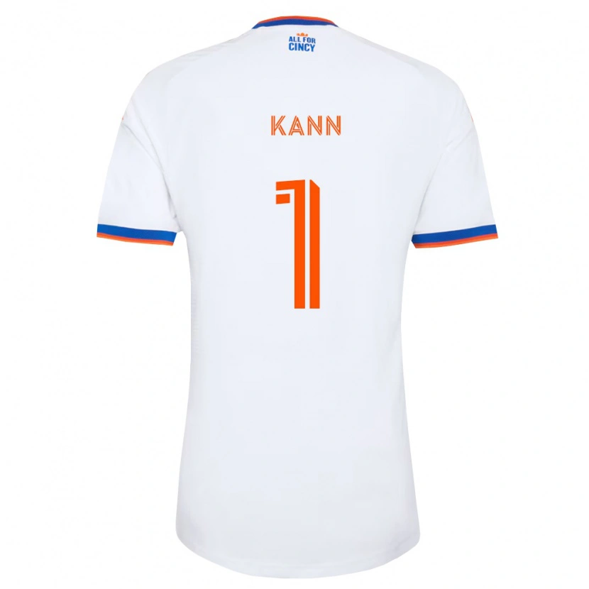 Danxen Uomo Maglia Alec Kann #1 Bianco Blu Navy Arancio Kit Gara Away 2026/27 Maglietta