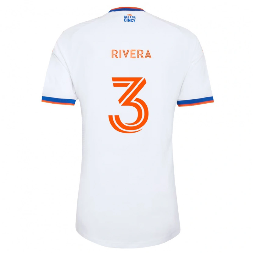 Danxen Uomo Maglia Nicholas Rivera #3 Bianco Blu Navy Arancio Kit Gara Away 2026/27 Maglietta
