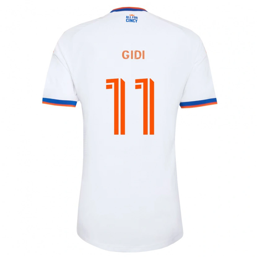 Danxen Uomo Maglia Samuel Gidi #11 Bianco Blu Navy Arancio Kit Gara Away 2026/27 Maglietta