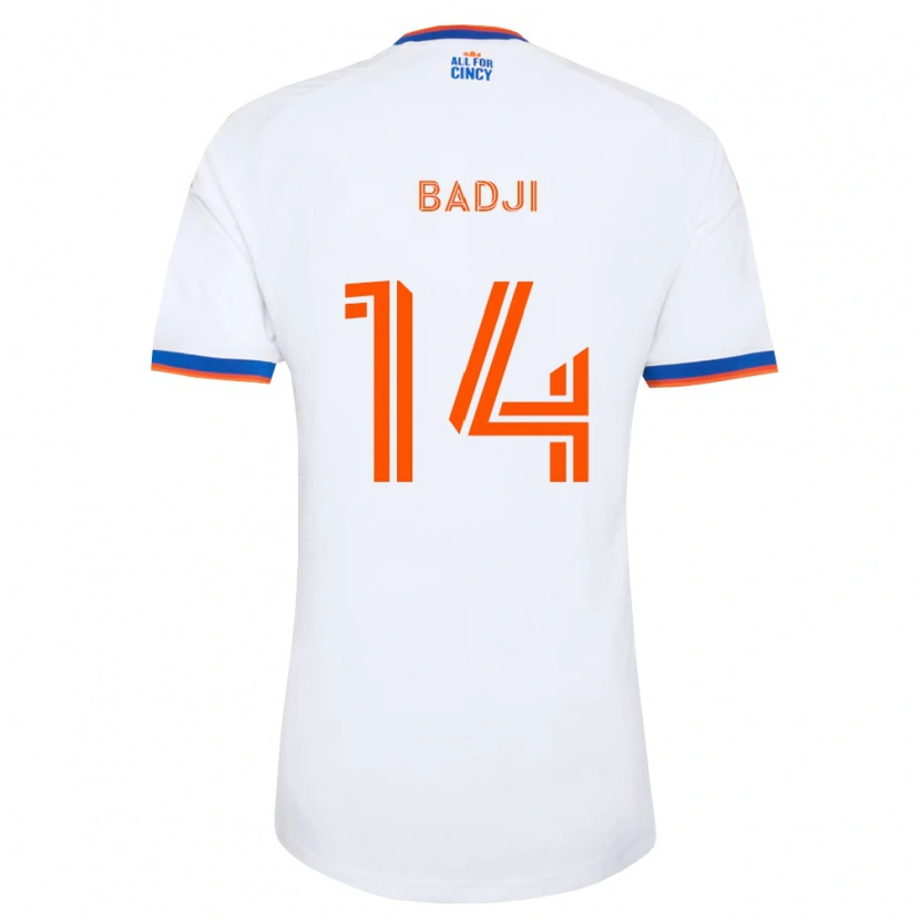 Danxen Uomo Maglia Dominique Badji #14 Bianco Blu Navy Arancio Kit Gara Away 2026/27 Maglietta