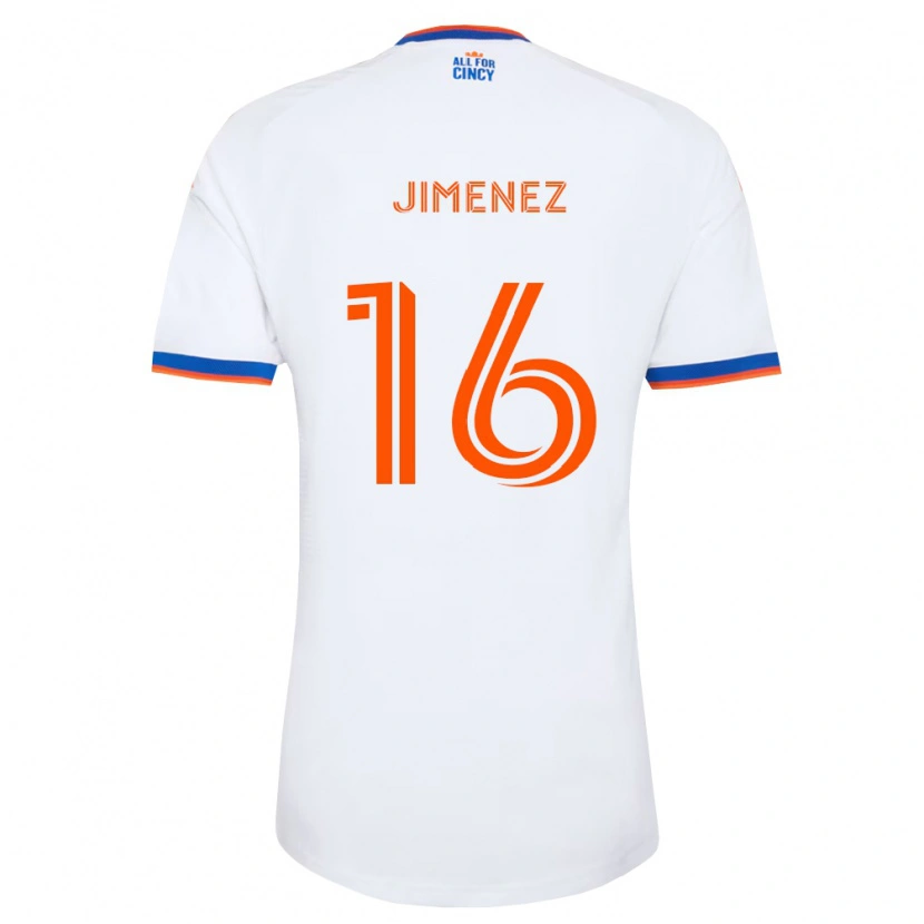 Danxen Uomo Maglia Joshua Jimenez #16 Bianco Blu Navy Arancio Kit Gara Away 2026/27 Maglietta