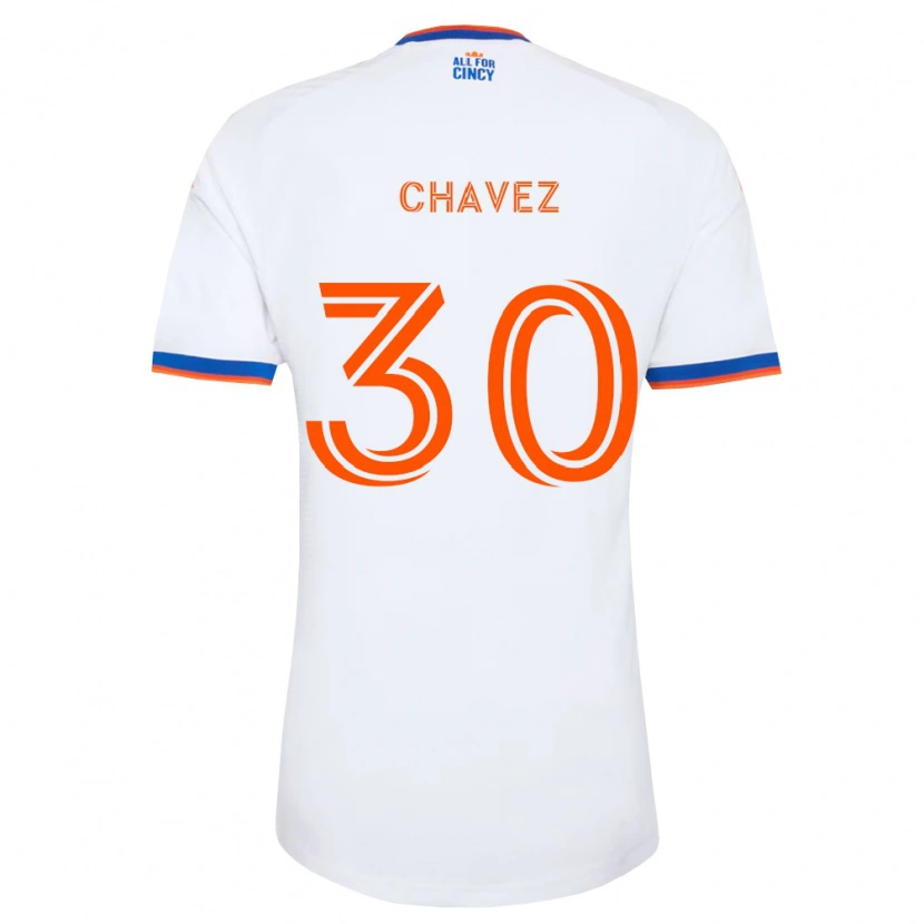 Danxen Uomo Maglia Ademar Chávez #30 Bianco Blu Navy Arancio Kit Gara Away 2026/27 Maglietta