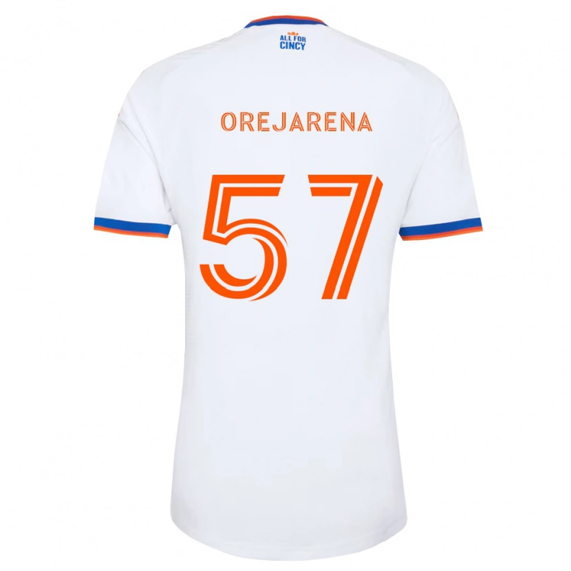 Danxen Uomo Maglia Leo Orejarena #57 Bianco Blu Navy Arancio Kit Gara Away 2026/27 Maglietta