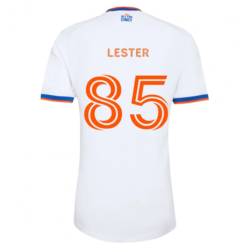 Danxen Uomo Maglia Dominick Lester #85 Bianco Blu Navy Arancio Kit Gara Away 2026/27 Maglietta