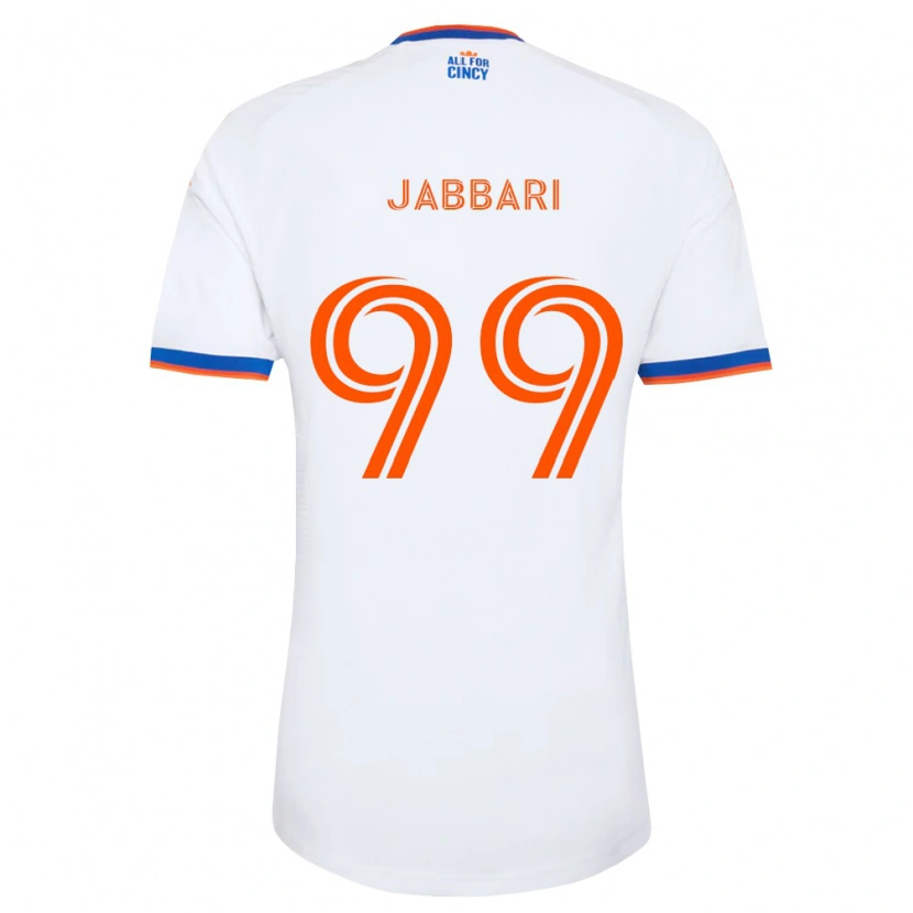 Danxen Uomo Maglia Ayoub Jabbari #99 Bianco Blu Navy Arancio Kit Gara Away 2026/27 Maglietta