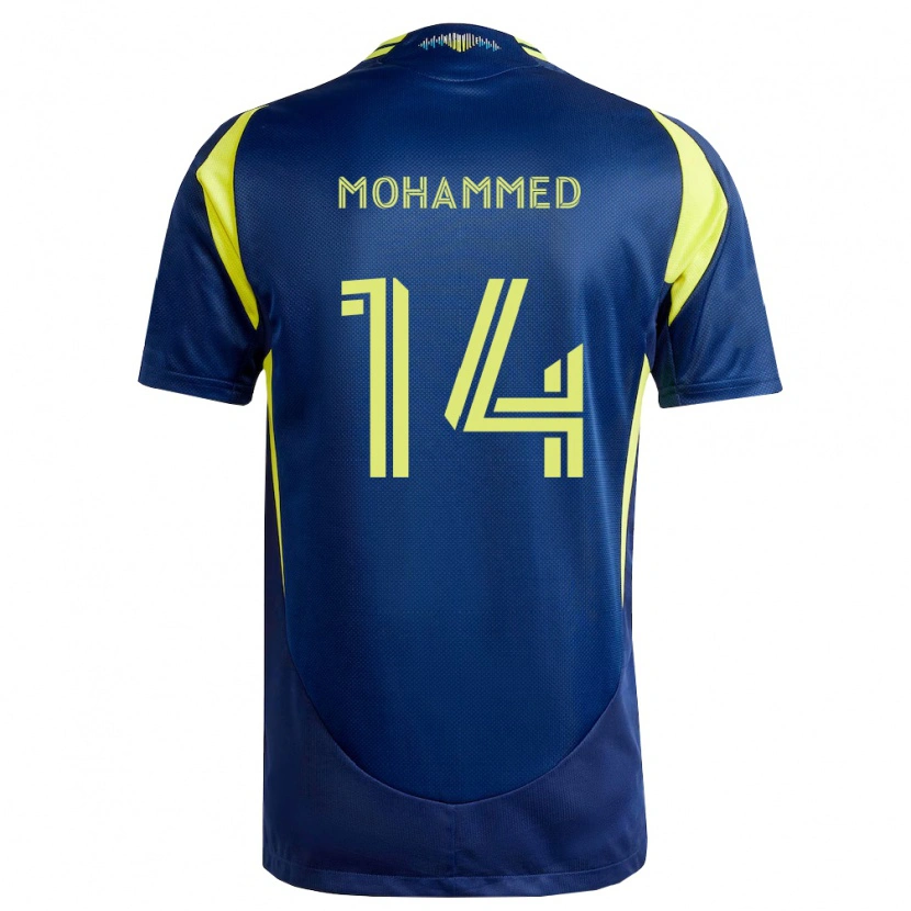 Danxen Uomo Maglia Shak Mohammed #14 Giallo Blu Navy Kit Gara Away 2026/27 Maglietta