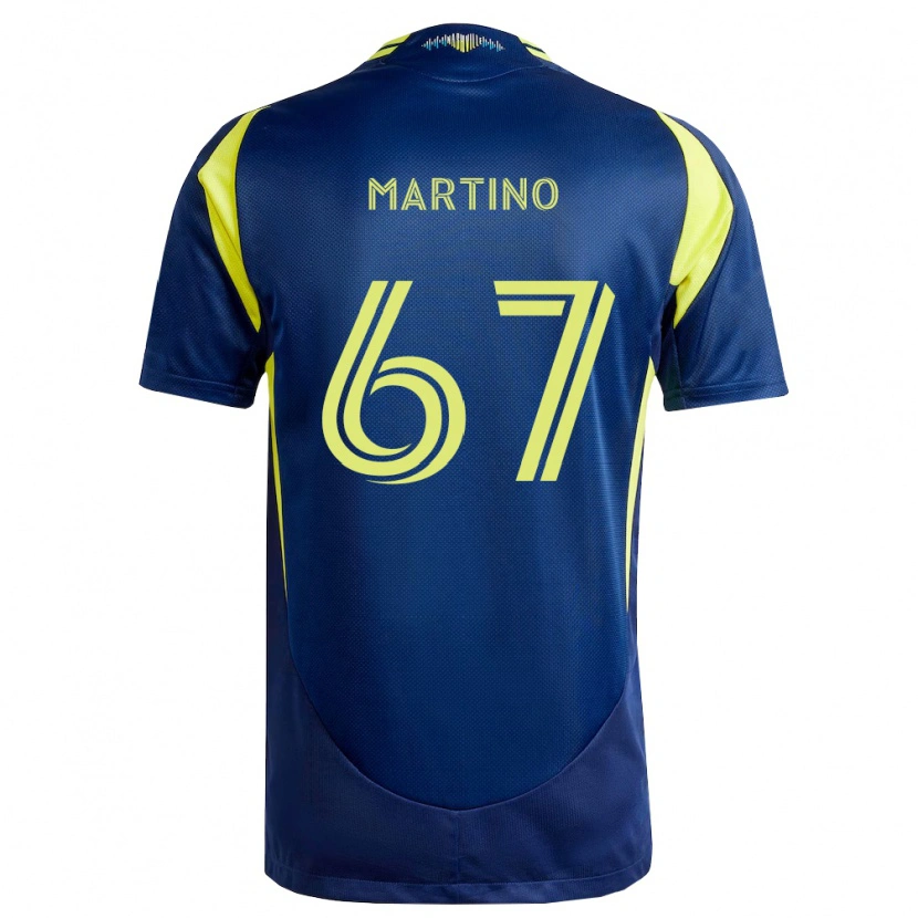 Danxen Uomo Maglia Ben Martino #67 Giallo Blu Navy Kit Gara Away 2026/27 Maglietta