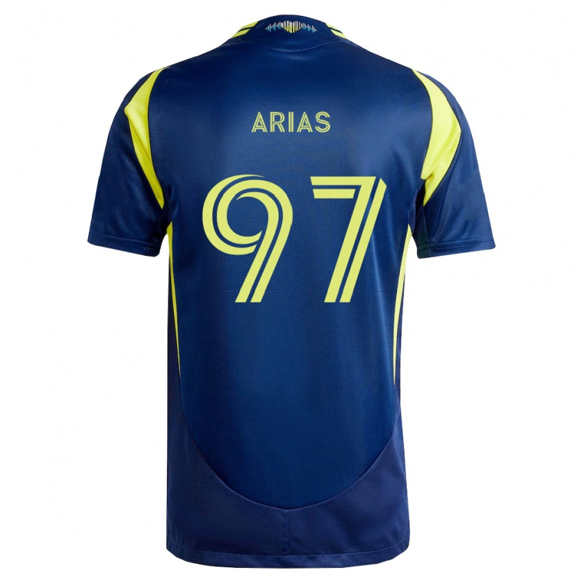 Danxen Uomo Maglia Emmanuel Arias #97 Giallo Blu Navy Kit Gara Away 2026/27 Maglietta