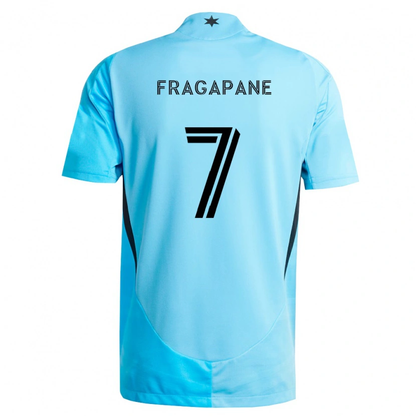 Danxen Uomo Maglia Franco Fragapane #7 Azzurro Chiaro Nero Kit Gara Away 2026/27 Maglietta