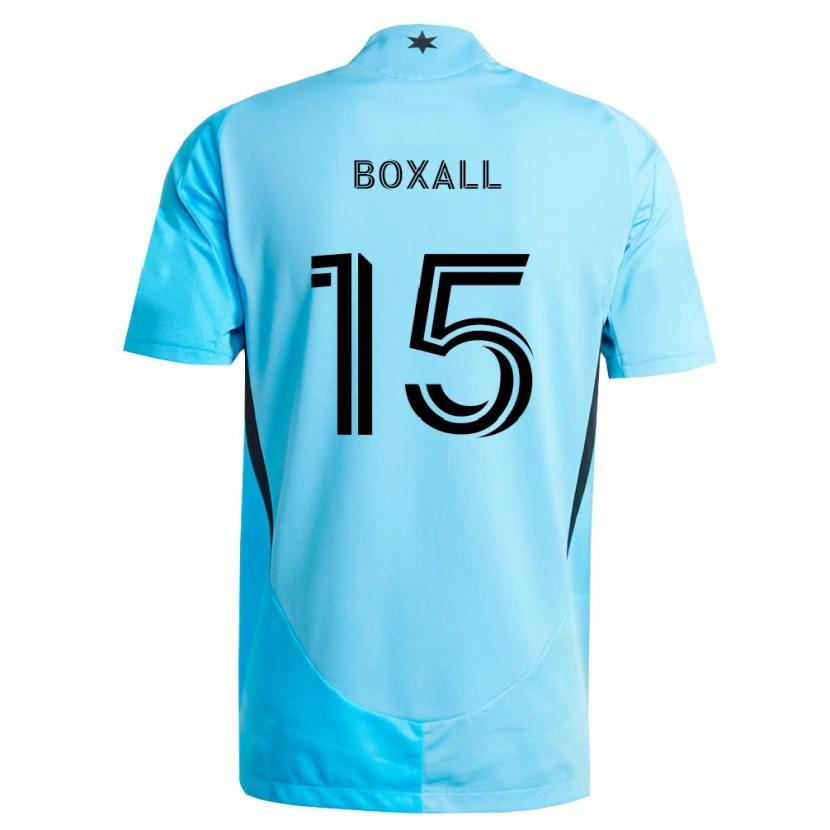 Danxen Uomo Maglia Michael Boxall #15 Azzurro Chiaro Nero Kit Gara Away 2026/27 Maglietta
