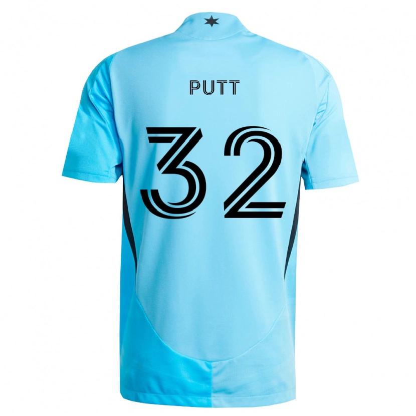 Danxen Uomo Maglia Troy Putt #32 Azzurro Chiaro Nero Kit Gara Away 2026/27 Maglietta
