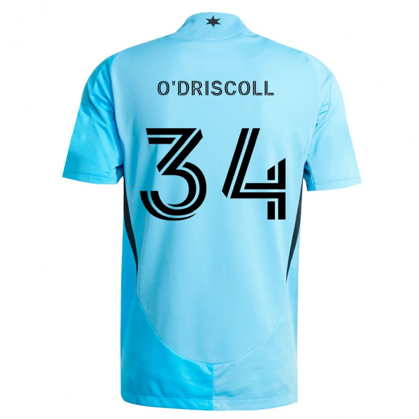 Danxen Uomo Maglia Rory O'driscoll #34 Azzurro Chiaro Nero Kit Gara Away 2026/27 Maglietta