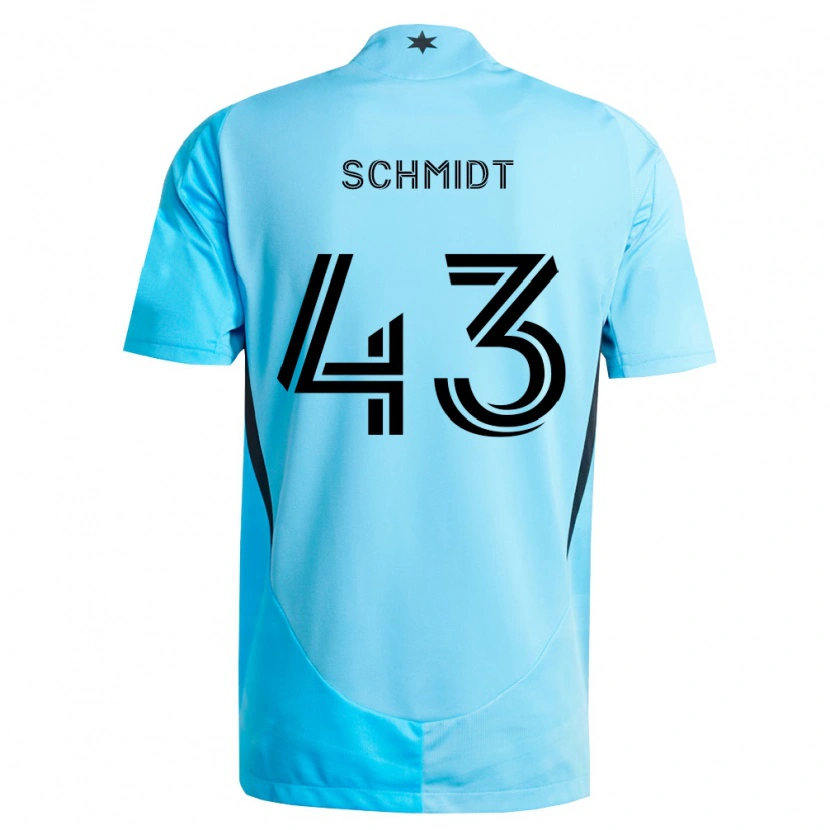 Danxen Uomo Maglia William Schmidt #43 Azzurro Chiaro Nero Kit Gara Away 2026/27 Maglietta