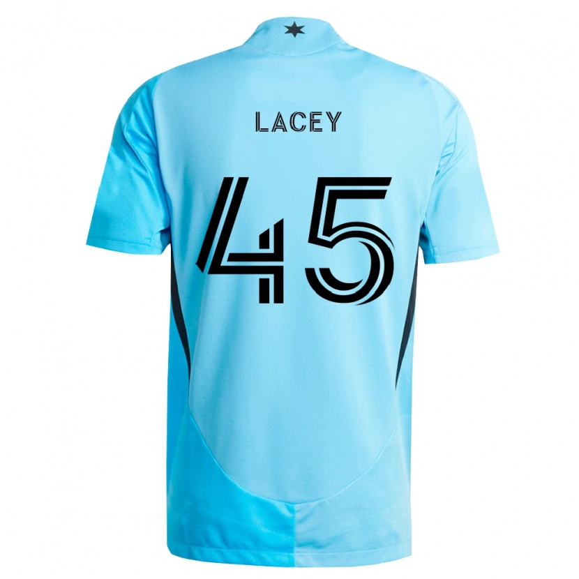 Danxen Uomo Maglia Kameron Lacey #45 Azzurro Chiaro Nero Kit Gara Away 2026/27 Maglietta