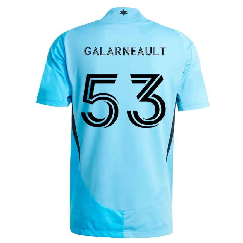 Danxen Uomo Maglia Benjamin Galarneault #53 Azzurro Chiaro Nero Kit Gara Away 2026/27 Maglietta
