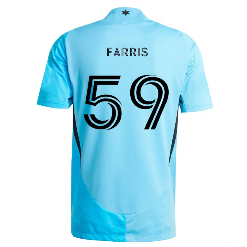 Danxen Uomo Maglia John Farris #59 Azzurro Chiaro Nero Kit Gara Away 2026/27 Maglietta