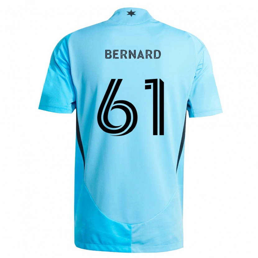 Danxen Uomo Maglia Jadan Bernard #61 Azzurro Chiaro Nero Kit Gara Away 2026/27 Maglietta