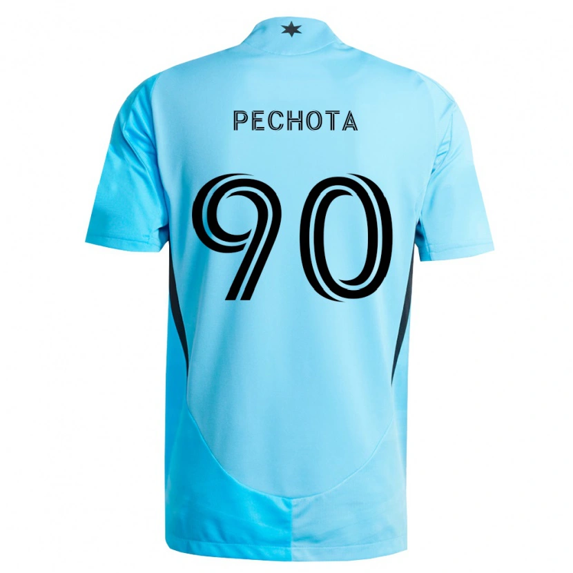 Danxen Uomo Maglia Luciano Pechota #90 Azzurro Chiaro Nero Kit Gara Away 2026/27 Maglietta