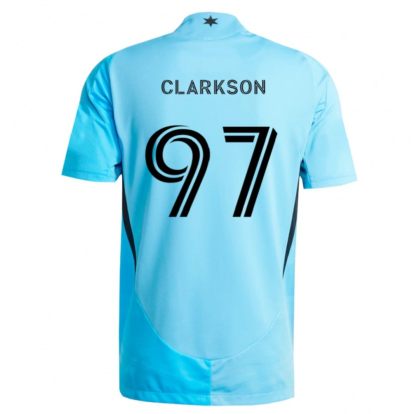 Danxen Uomo Maglia Jack Clarkson #97 Azzurro Chiaro Nero Kit Gara Away 2026/27 Maglietta