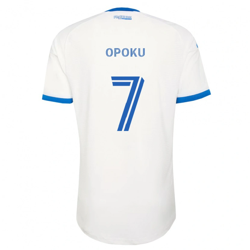 Danxen Uomo Maglia Kwadwo Opoku #7 Azzurro Bianco Kit Gara Away 2026/27 Maglietta