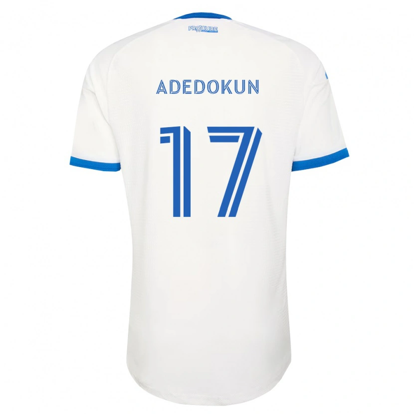 Danxen Uomo Maglia Michael Adedokun #17 Azzurro Bianco Kit Gara Away 2026/27 Maglietta