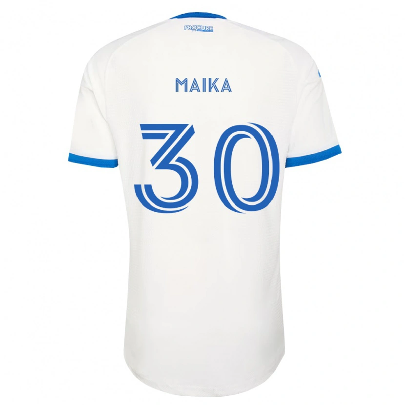 Danxen Uomo Maglia Valcourt Maika #30 Azzurro Bianco Kit Gara Away 2026/27 Maglietta