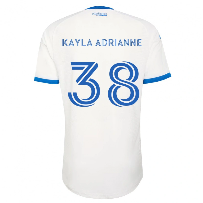 Danxen Uomo Maglia Kamdem Kayla Adrianne #38 Azzurro Bianco Kit Gara Away 2026/27 Maglietta
