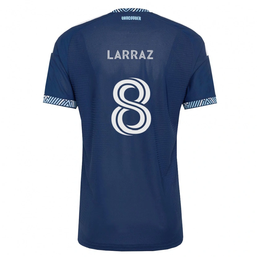 Danxen Uomo Maglia Oliver Larraz #8 Blu Scuro Bianco Kit Gara Away 2026/27 Maglietta
