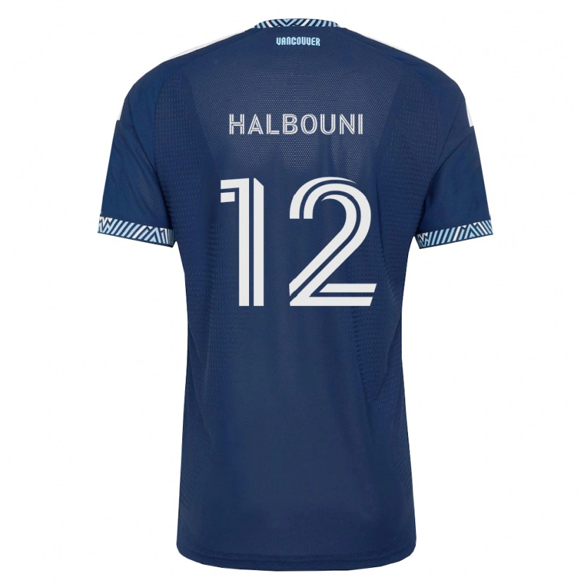 Danxen Uomo Maglia Belal Halbouni #12 Blu Scuro Bianco Kit Gara Away 2026/27 Maglietta