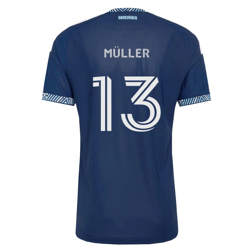 Danxen Uomo Maglia Thomas Müller #13 Blu Scuro Bianco Kit Gara Away 2026/27 Maglietta