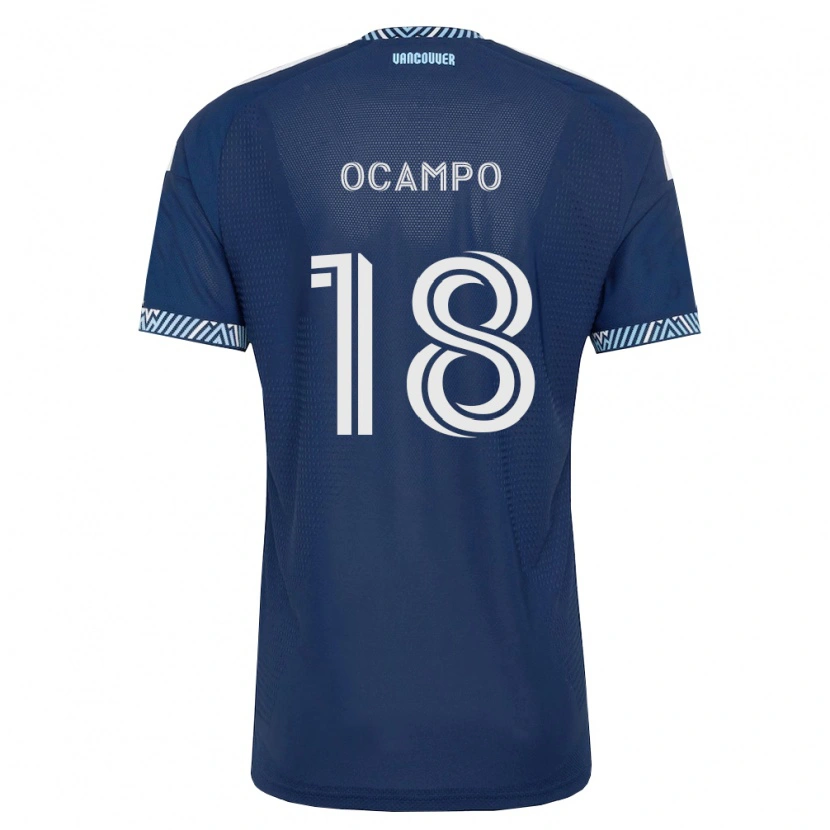 Danxen Uomo Maglia Édier Ocampo #18 Blu Scuro Bianco Kit Gara Away 2026/27 Maglietta