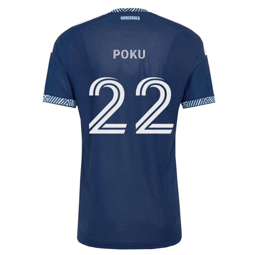 Danxen Uomo Maglia Kwasi Poku #22 Blu Scuro Bianco Kit Gara Away 2026/27 Maglietta