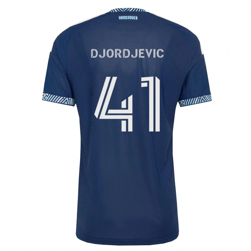 Danxen Uomo Maglia Nikola Djordjevic #41 Blu Scuro Bianco Kit Gara Away 2026/27 Maglietta