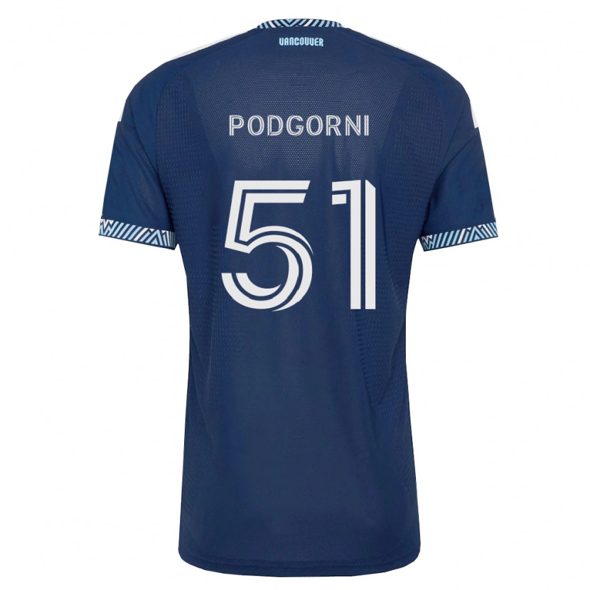 Danxen Uomo Maglia Kevin Podgorni #51 Blu Scuro Bianco Kit Gara Away 2026/27 Maglietta