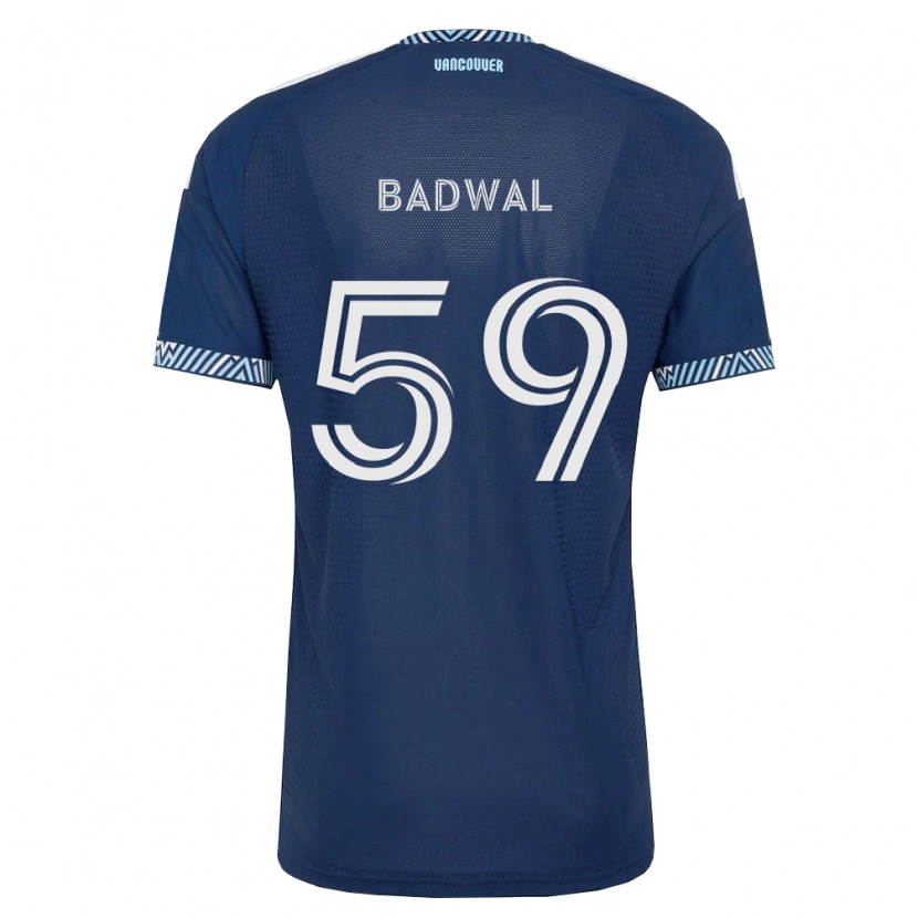 Danxen Uomo Maglia Jeevan Badwal #59 Blu Scuro Bianco Kit Gara Away 2026/27 Maglietta