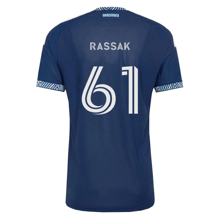 Danxen Uomo Maglia Carson Rassak #61 Blu Scuro Bianco Kit Gara Away 2026/27 Maglietta