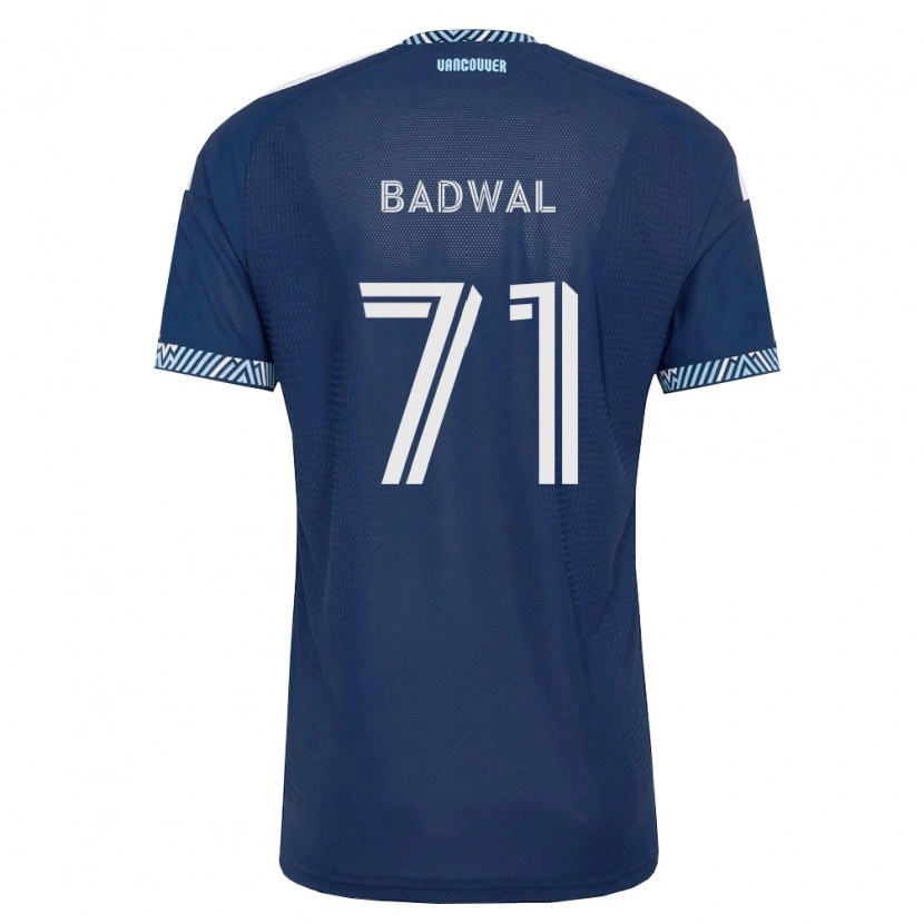 Danxen Uomo Maglia Manav Badwal #71 Blu Scuro Bianco Kit Gara Away 2026/27 Maglietta