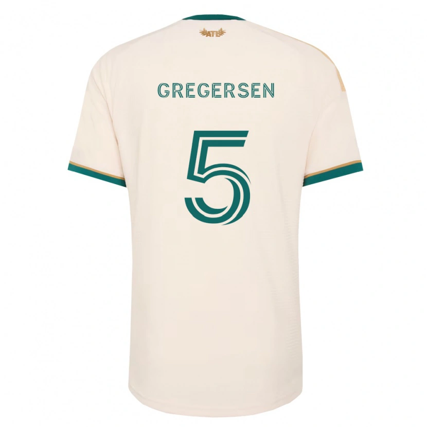 Danxen Uomo Maglia Stian Gregersen #5 Verde Champagne Kit Gara Away 2026/27 Maglietta