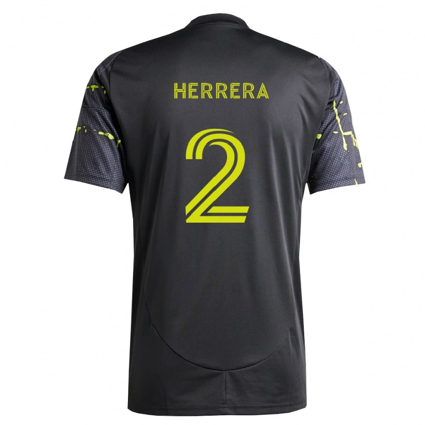 Danxen Uomo Maglia Andrés Herrera #2 Giallo Fluorescente Nero Kit Gara Away 2026/27 Maglietta